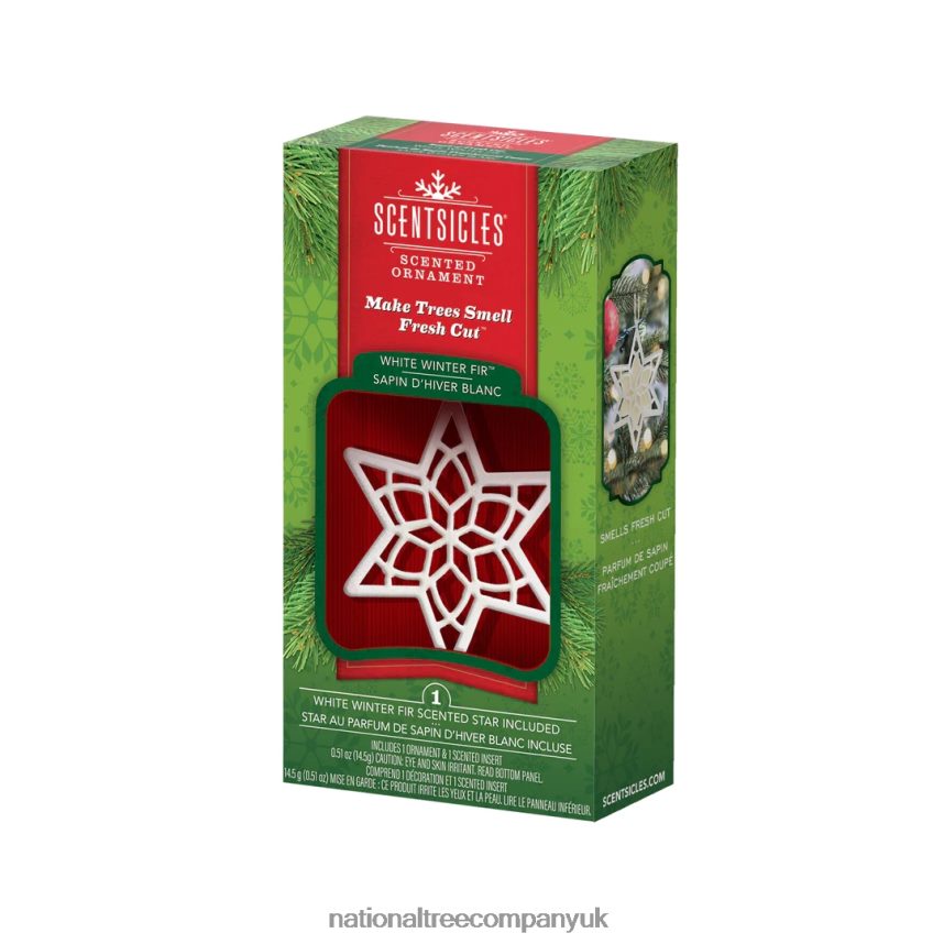 decoration | National Tree Company Scentsicles Scented Star Ornament White Winter Fir 2-Pack F2L4F543